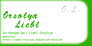 orsolya liebl business card